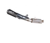 Chambre insonorisante inox  et silencieux MOTO GP titane Dark, montage haut. Conforme norme Euro5